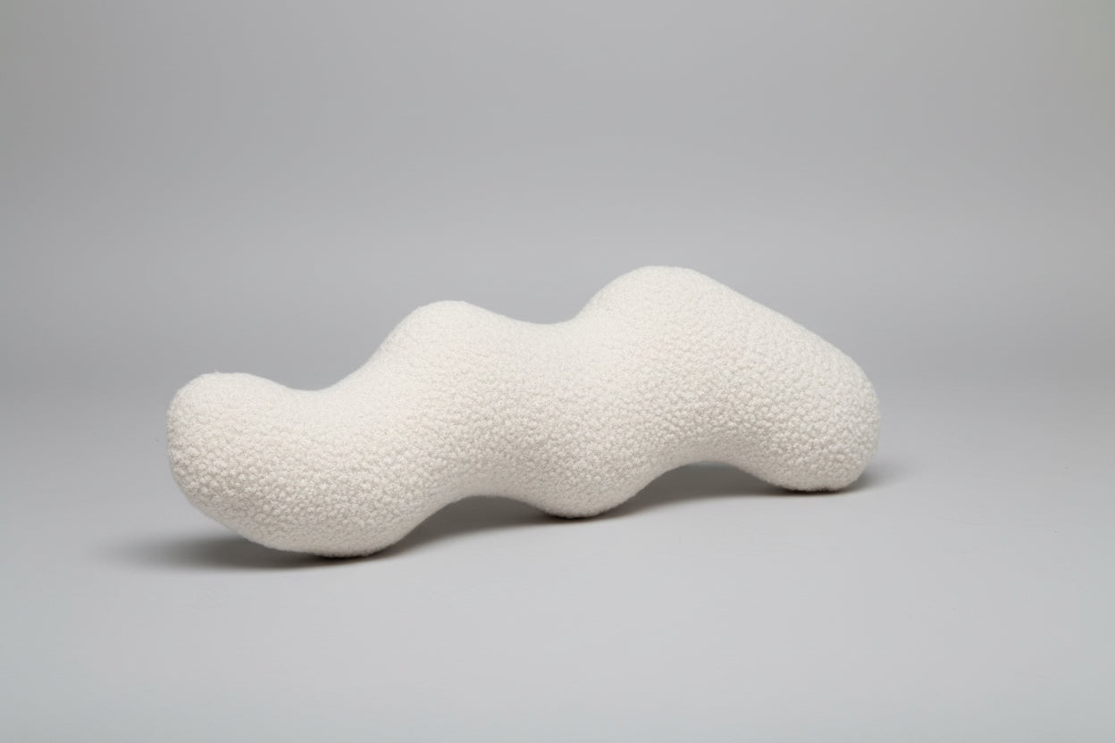 Amorphous Boucle pillow | Asymmetrical Design | Neutral Earthy Tones