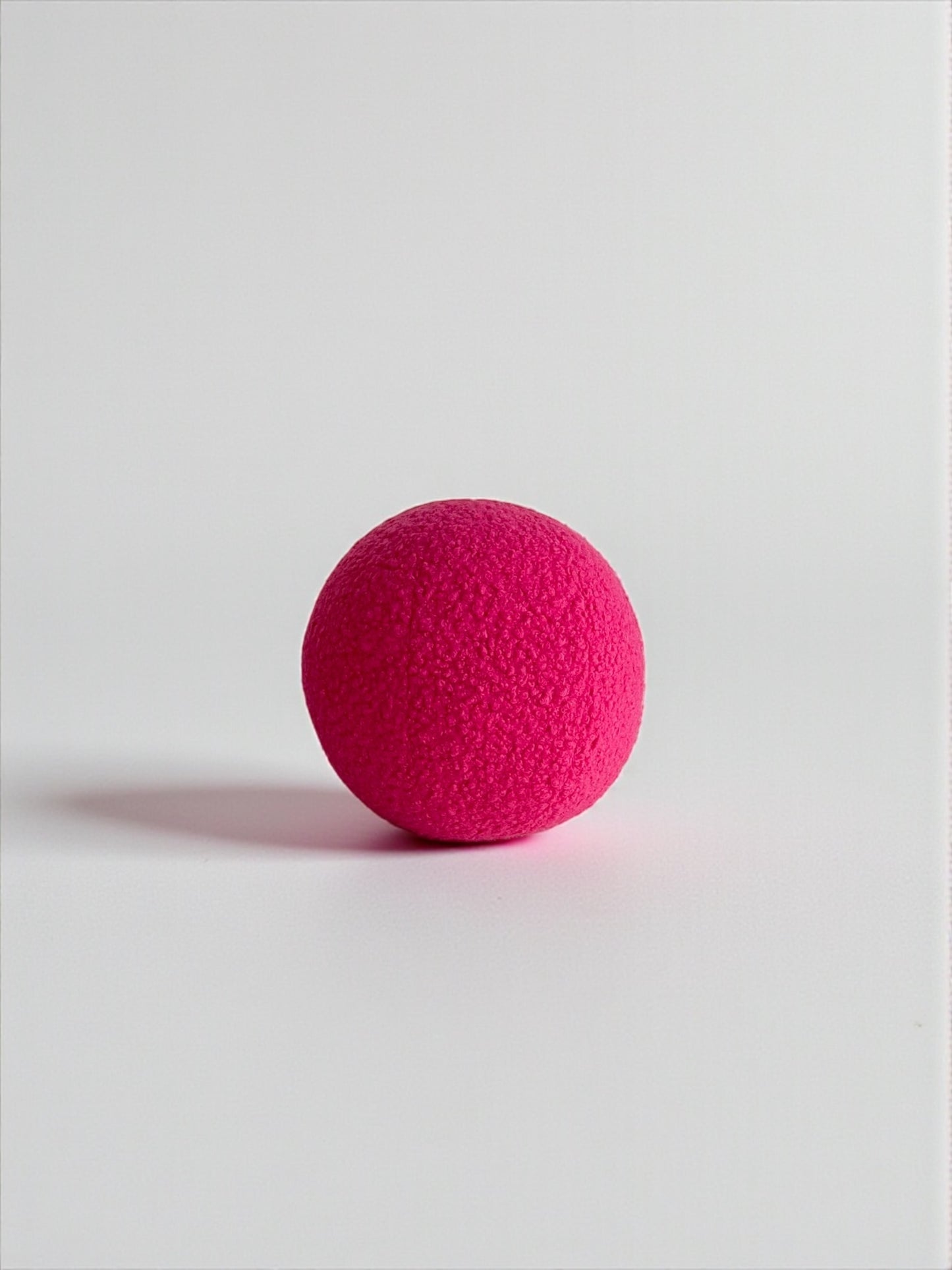 Pink Boucle Ball Pillow: Modern Scandinavian Home Decor