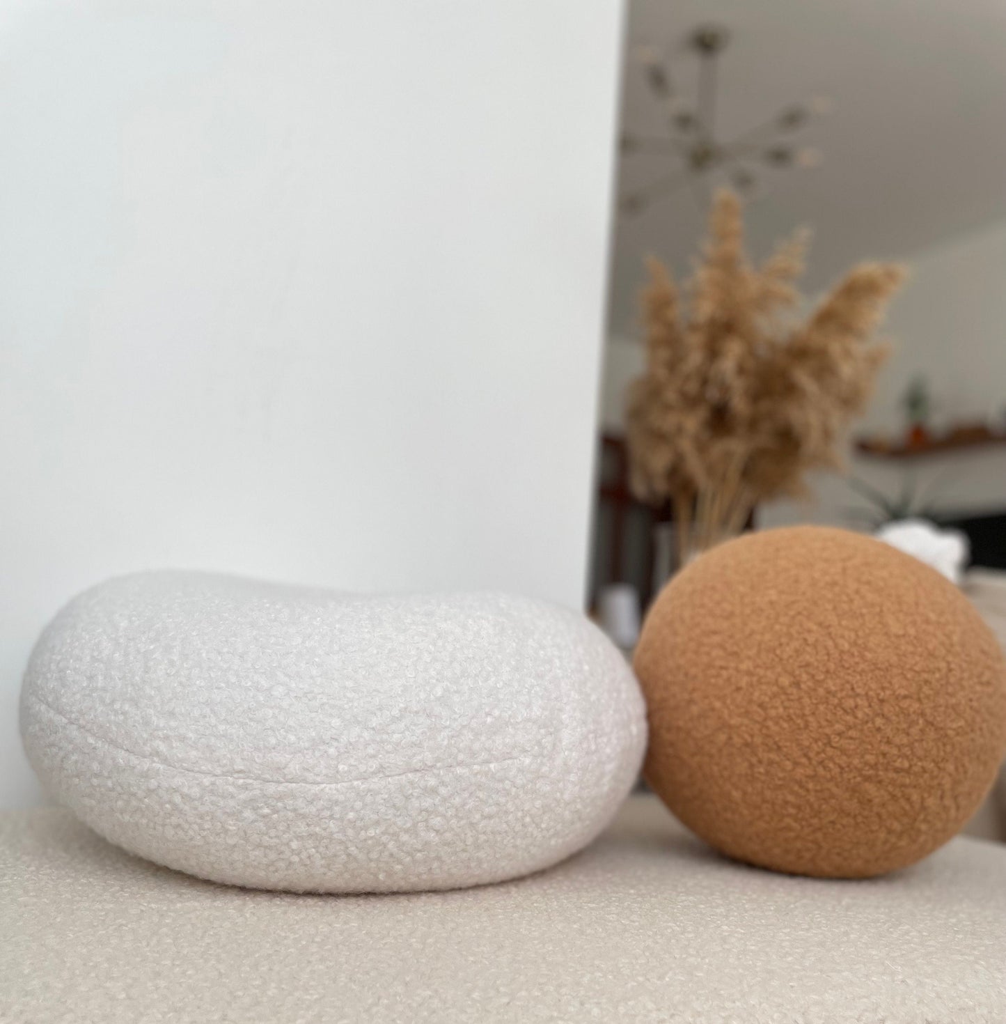 Boucle Donut Pillow: Round Teddy Cushion, Modern Home Decor