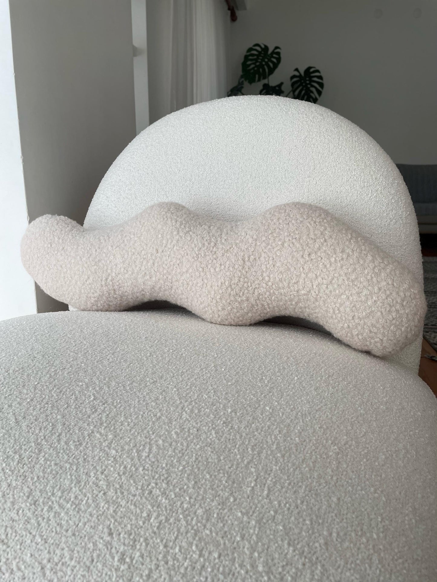 Wavy Boucle Pillow: Modern Accent Cushion