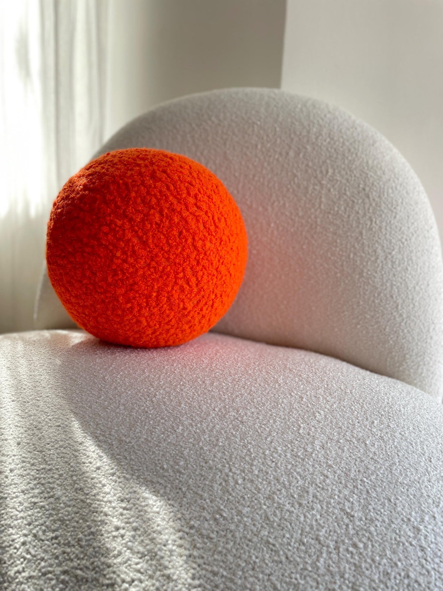 Halloween Orange Ball Pillow – Cozy Pumpkin