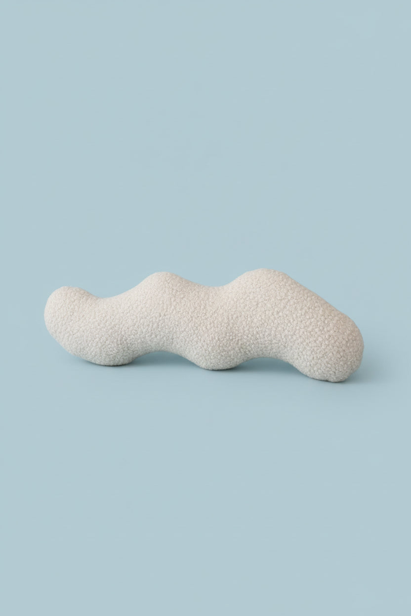 Amorphous Boucle pillow | Asymmetrical Design | Neutral Earthy Tones