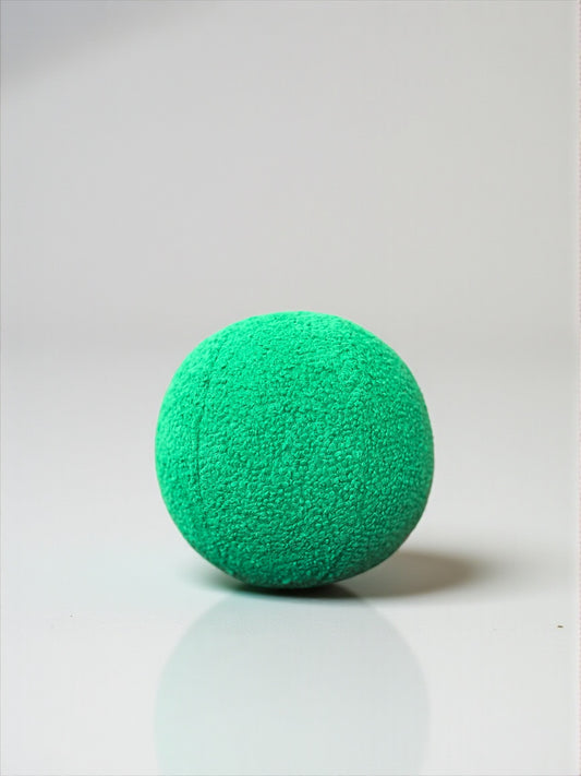 Emerald Green Boucle Ball Pillow, Modern Home Decor