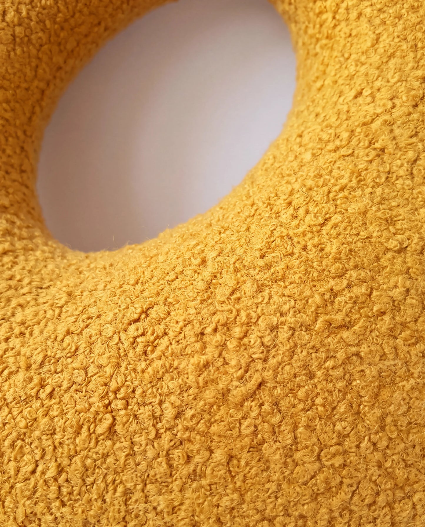 Mustard Amorphous Boucle Pillow