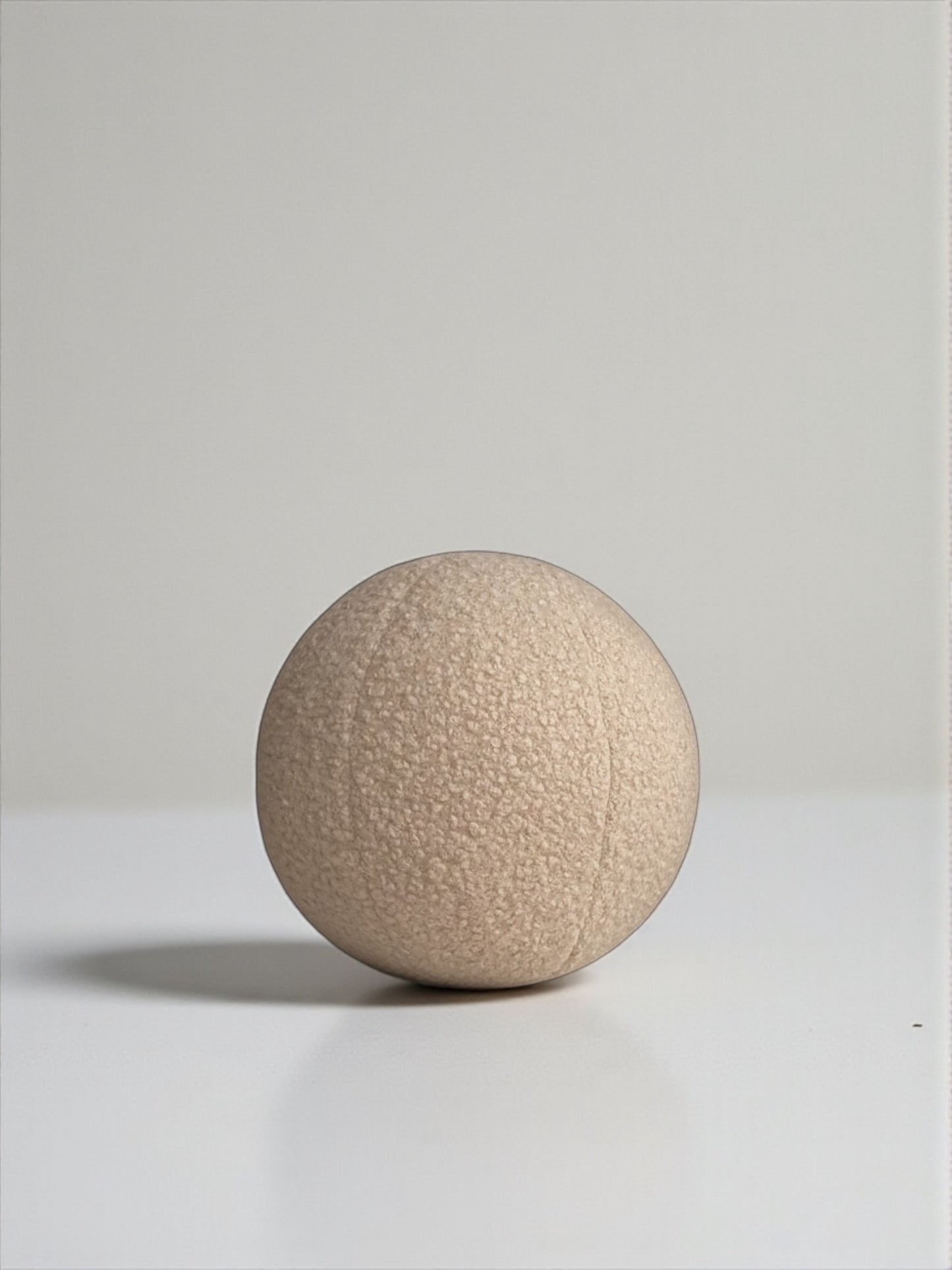 Beige Boucle Ball Decorative Pillow-Teddy Ball Cushion-Home Decor