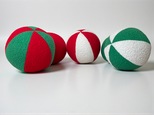 Boucle Ball Pillow: Christmas Ornament, Modern Home Decor