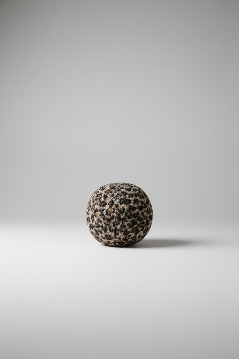 Leopard Print Bouclé Knot Pillow | Sculptural Modern Accent Cushion