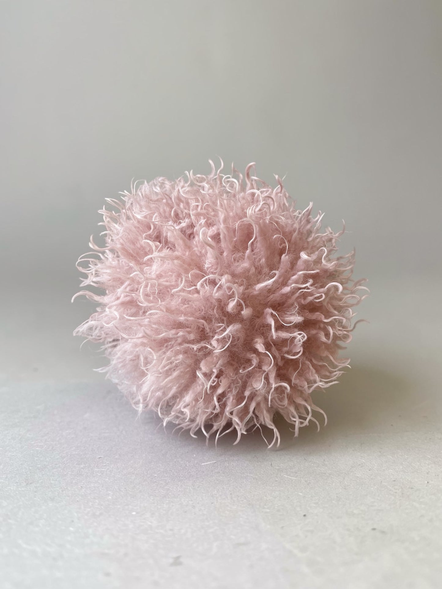 Pink Luxurious Faux Lamb fur Ball Pillows- Tibetan Lamb - Boho- Chic