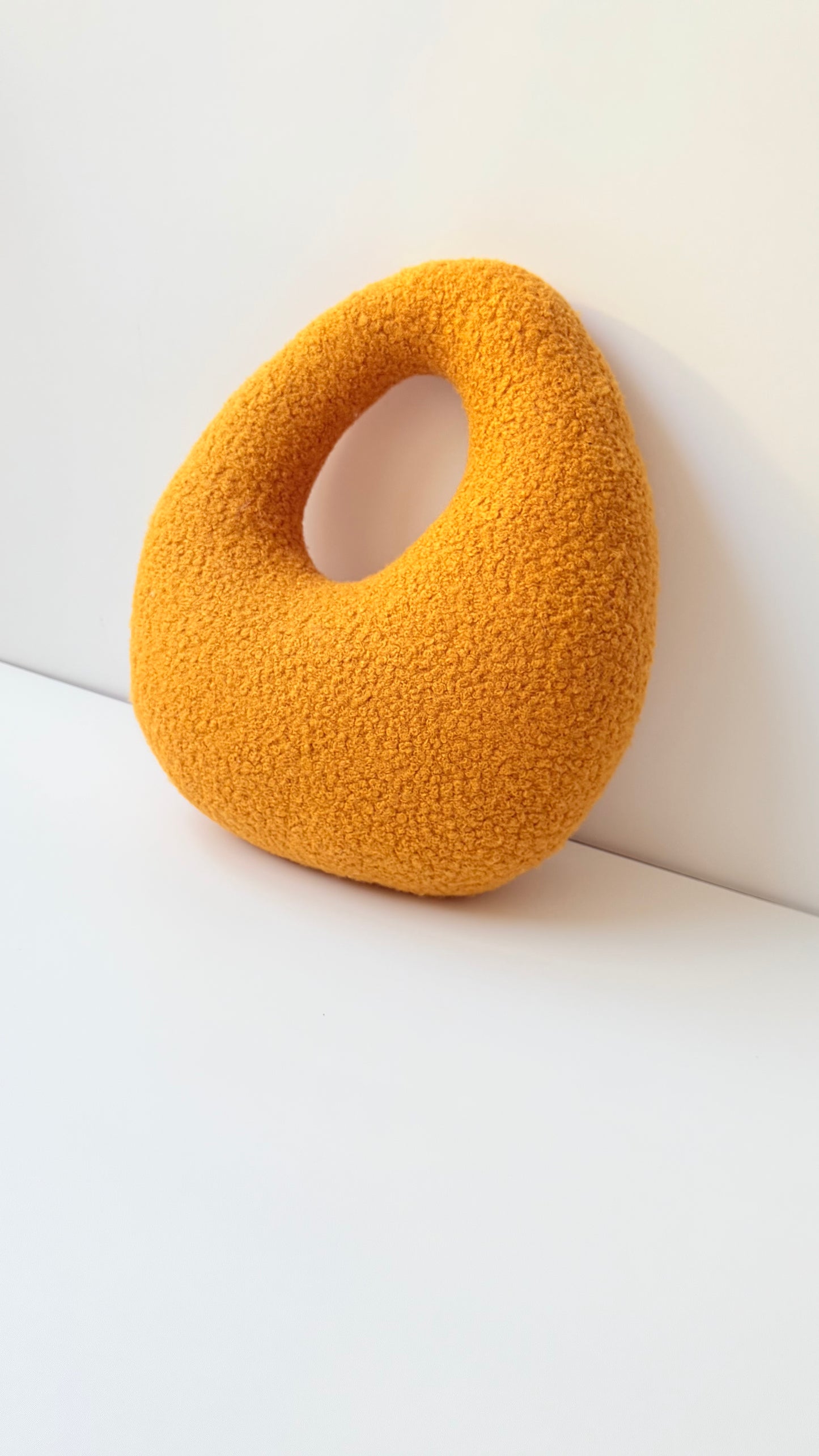 Mustard Amorphous Boucle Pillow