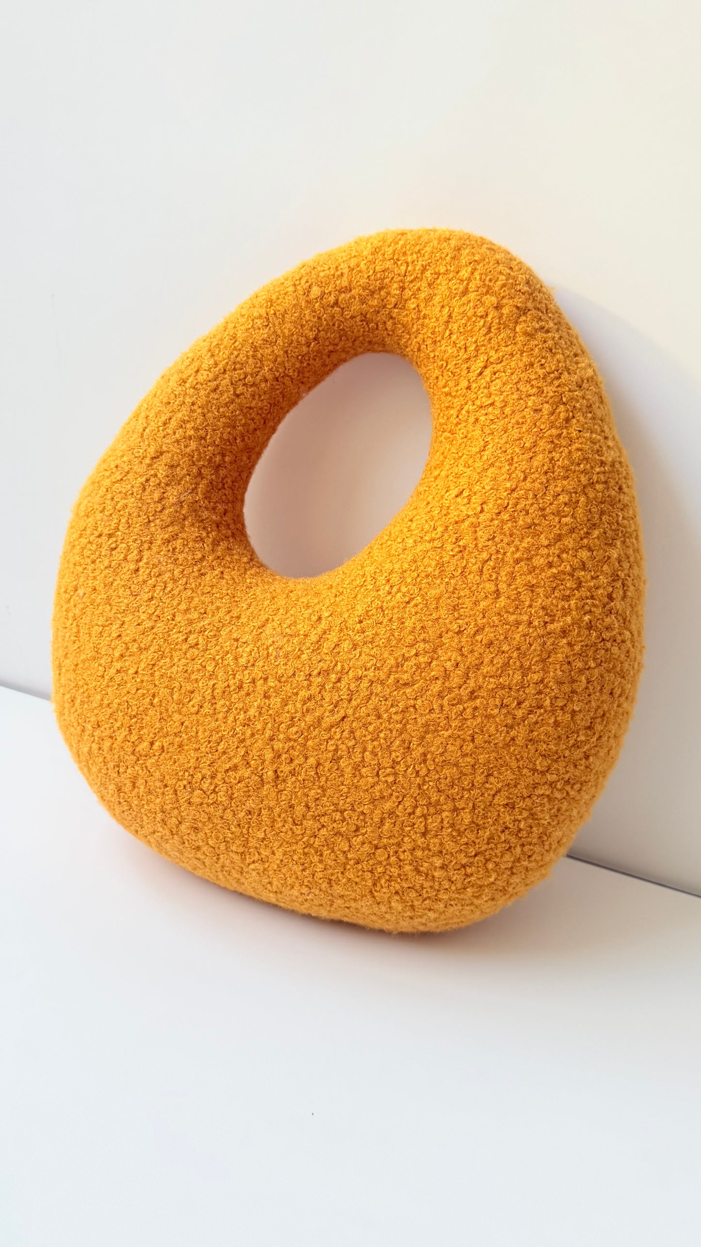 Mustard Amorphous Boucle Pillow