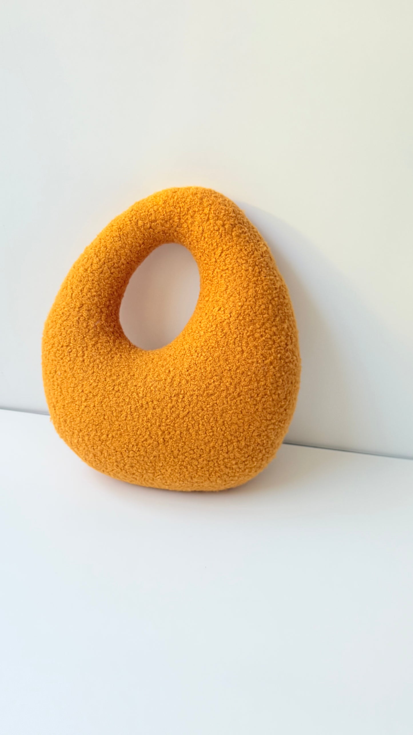 Mustard Amorphous Boucle Pillow