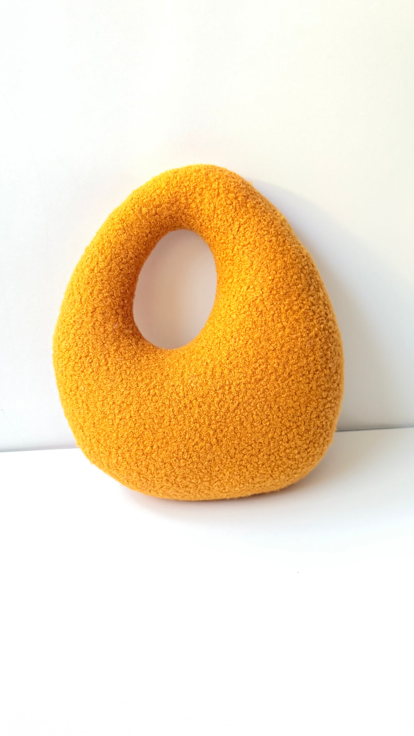 Mustard Amorphous Boucle Pillow