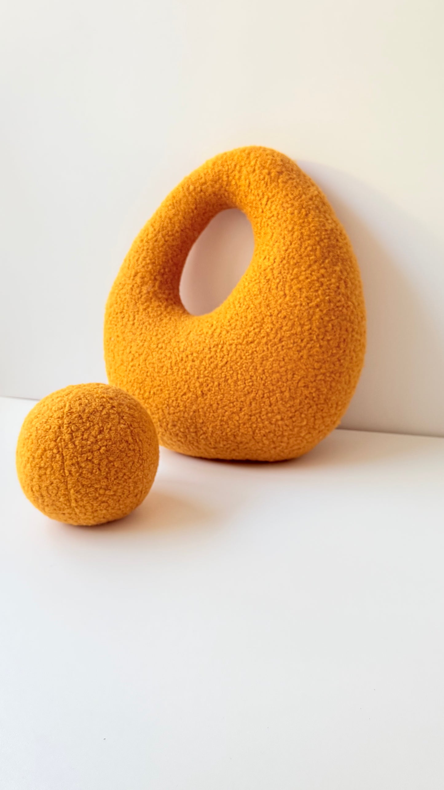 Mustard Amorphous Boucle Pillow