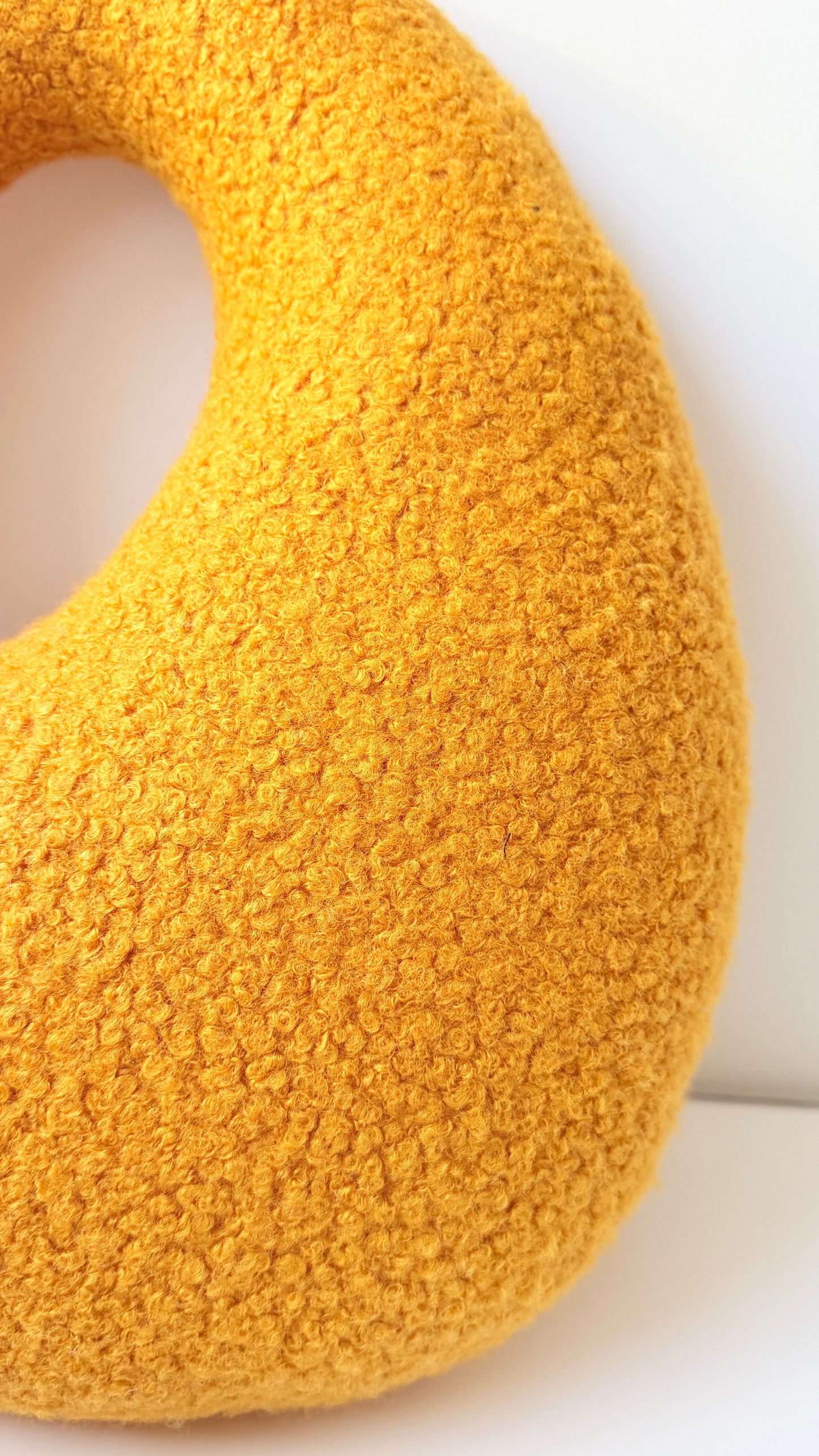 Mustard Amorphous Boucle Pillow