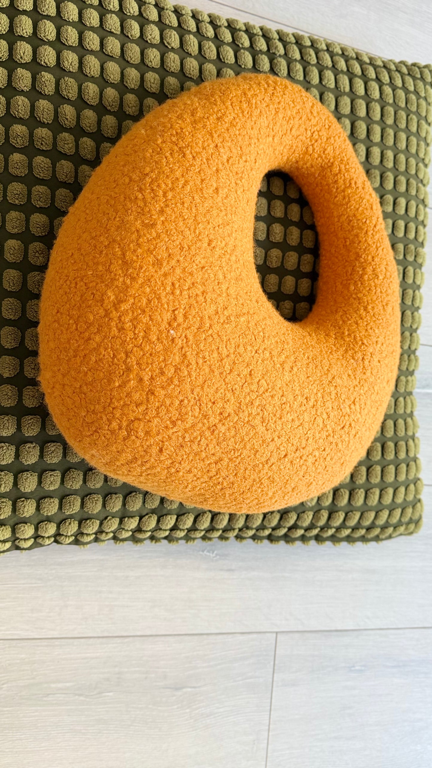 Mustard Amorphous Boucle Pillow