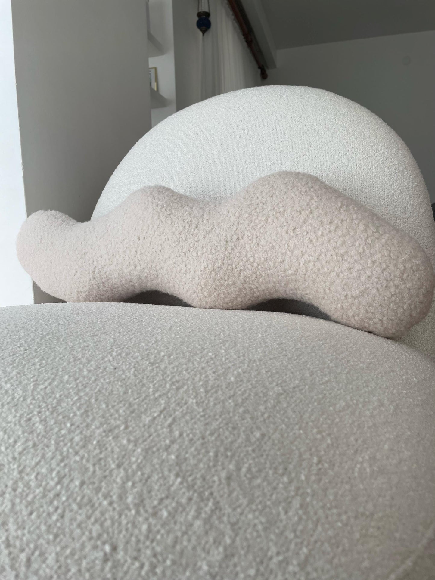 Wavy Boucle Pillow: Modern Accent Cushion