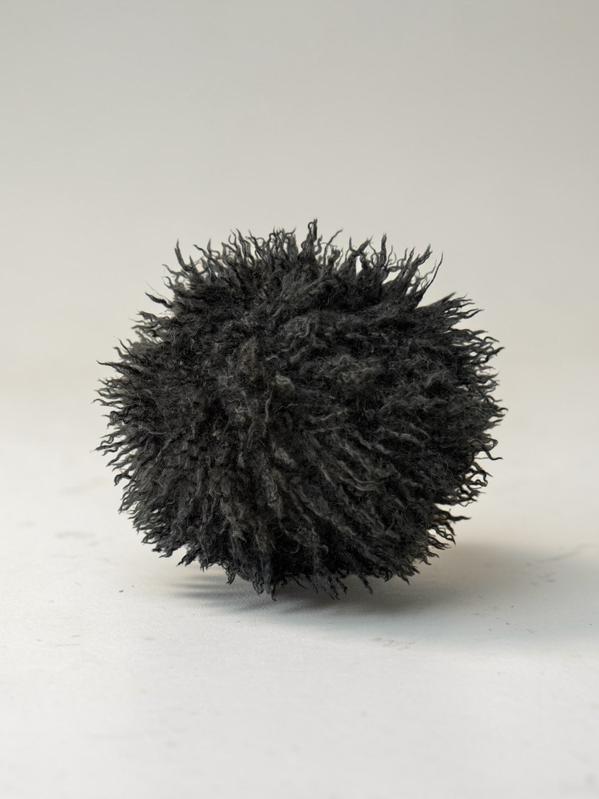 Black Faux fur Ball Pillows- Tibetan Lamb